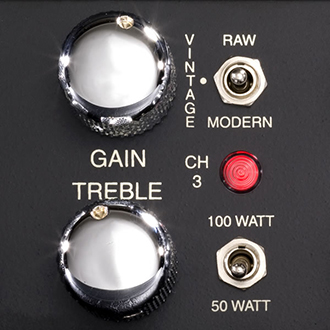 Dual Rectifier's Channel 2 and 3 Offer RAW, VINTAGE HIGH GAIN or MODERN HIGH GAIN Modes